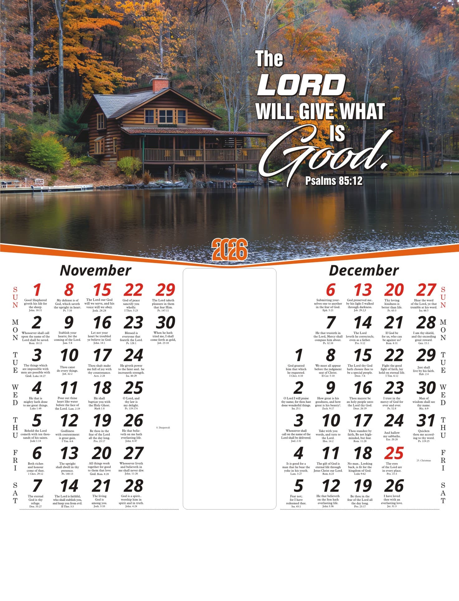 Scenery calendar