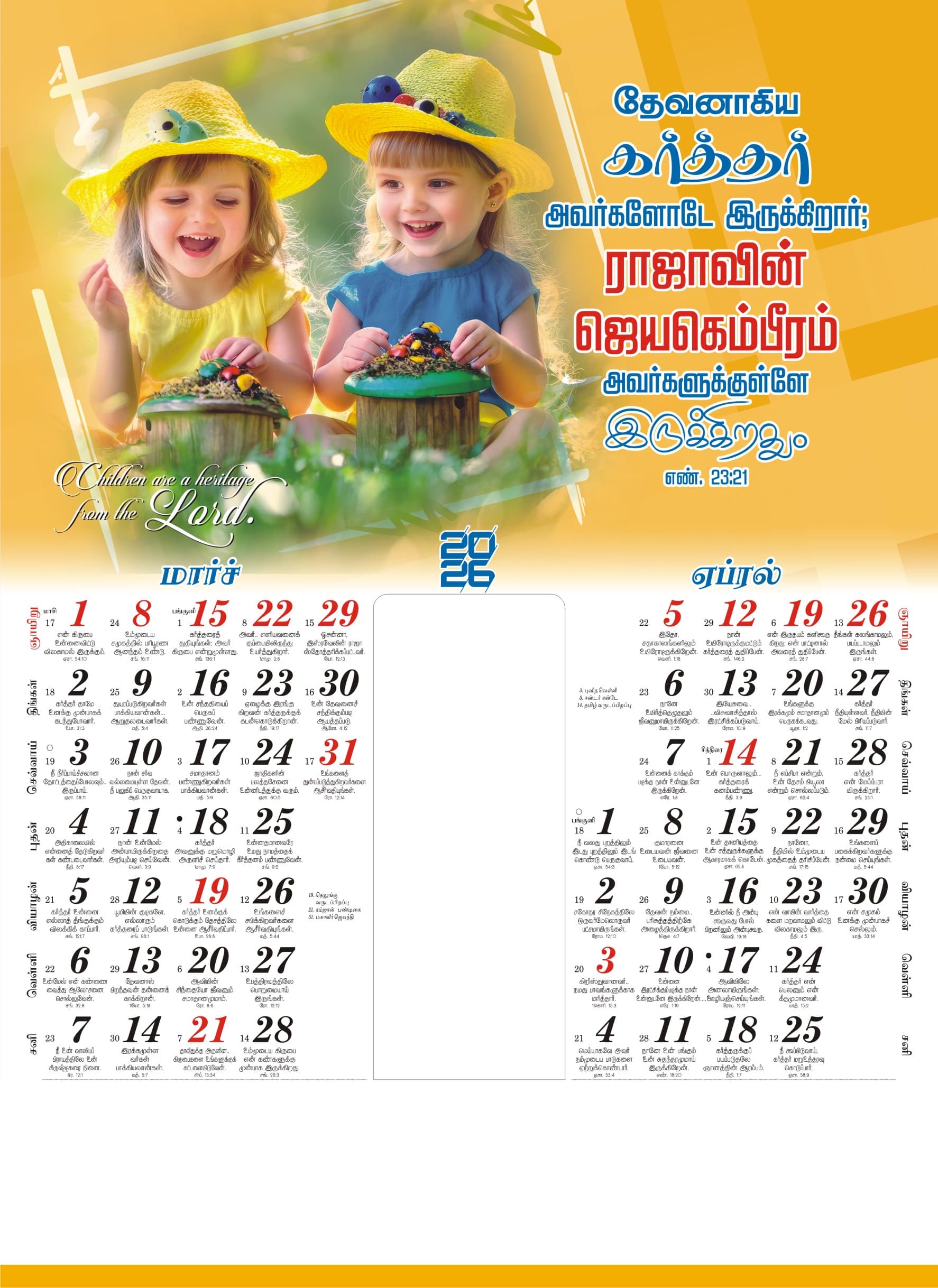 Babies calendar